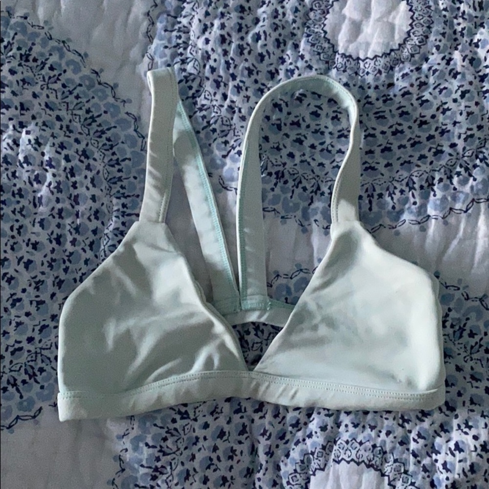 Mikoh light blue bikini top